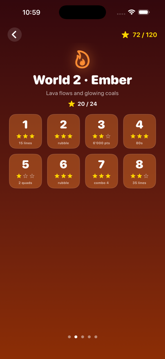 Level select with stars